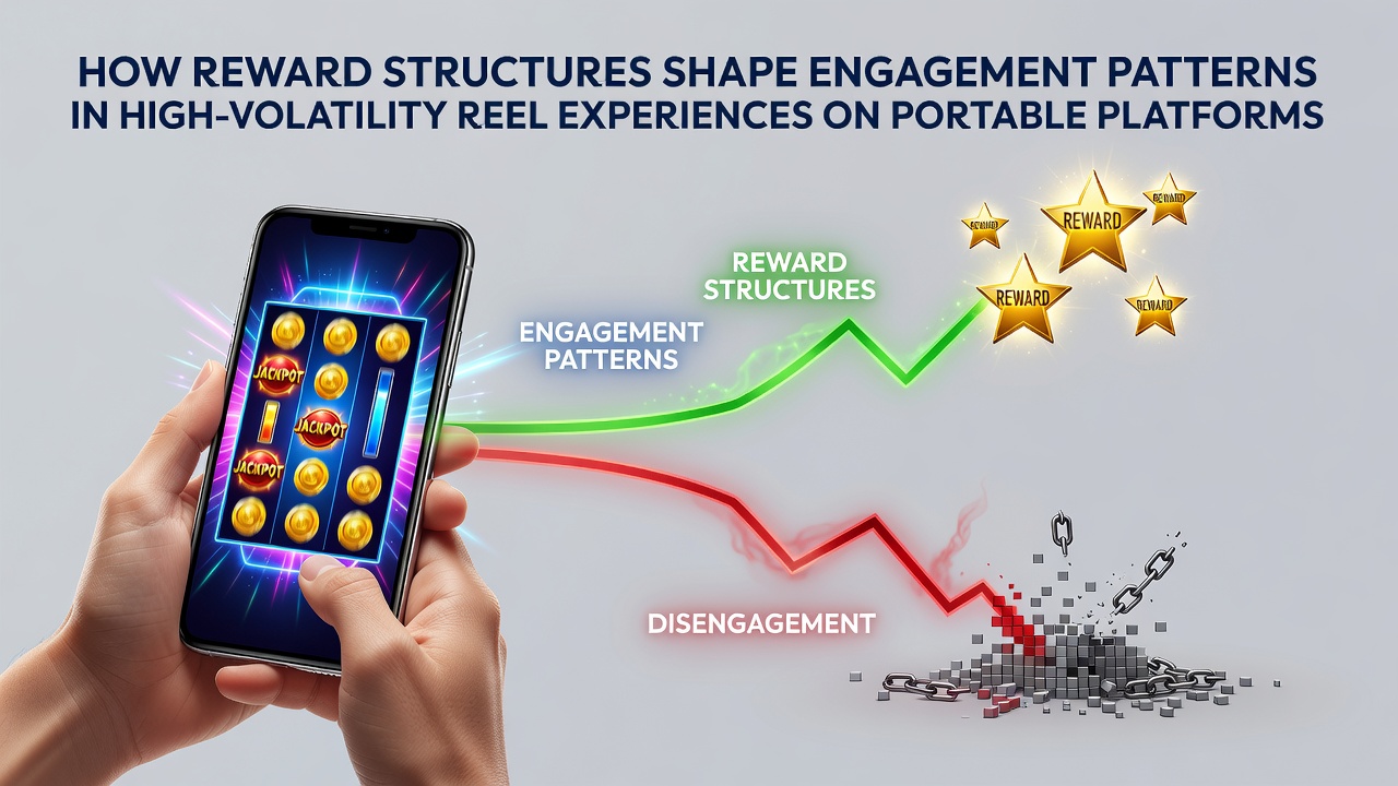 Mobile device displaying a high-volatility slot game interface with reward indicators and volatility settings