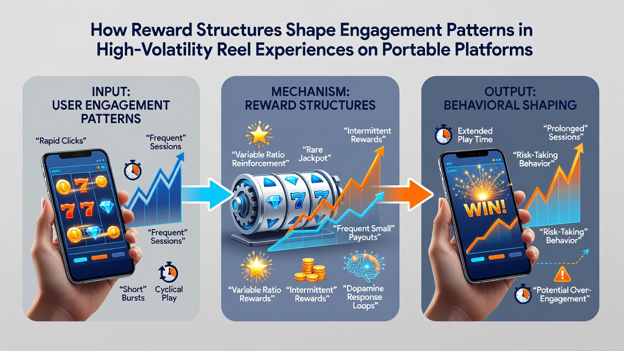 Analytics dashboard showing engagement metrics for high-volatility mobile slots with reward structure breakdowns