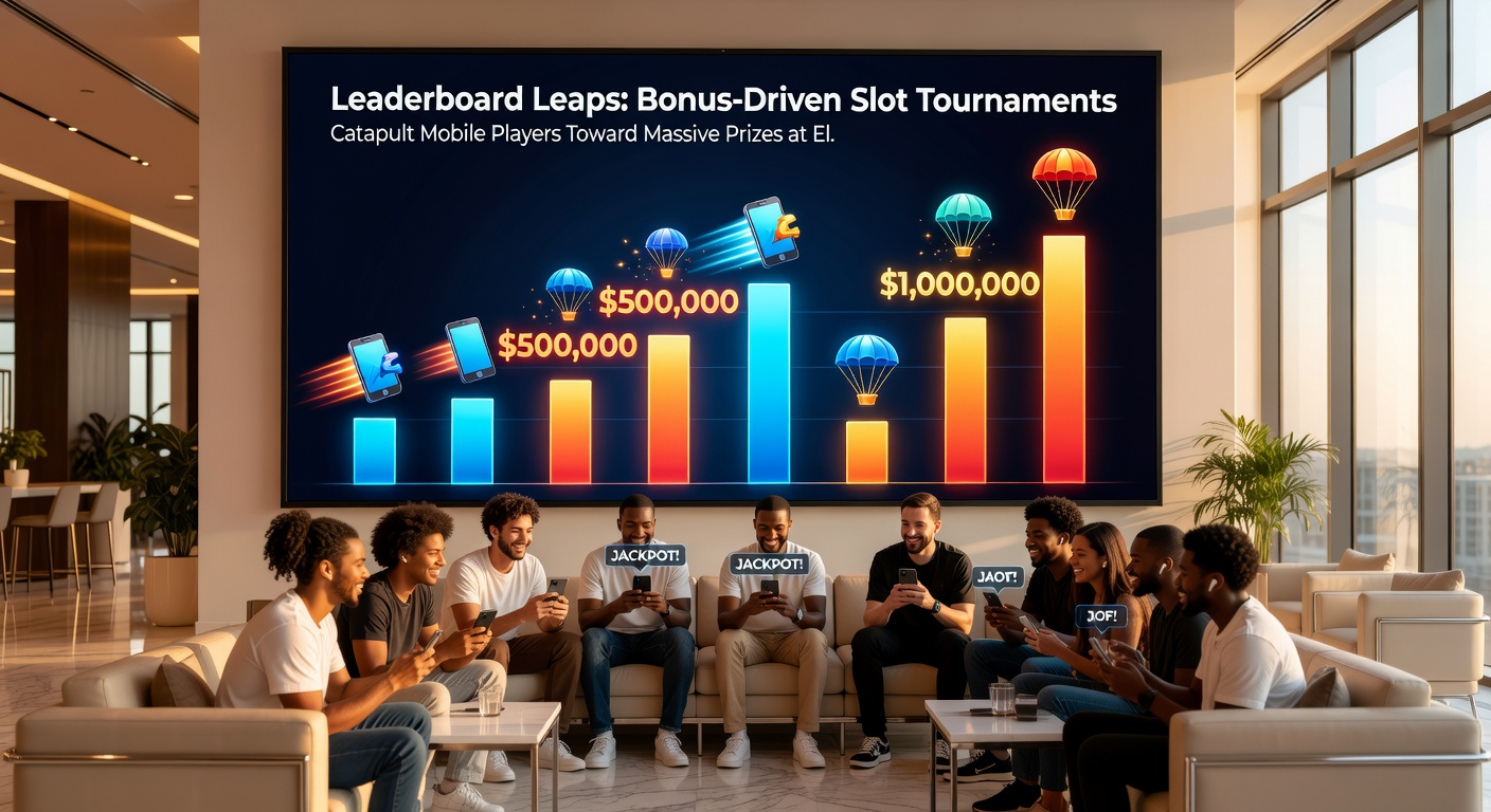 Vibrant leaderboard display showing top mobile players nearing massive prize pools in a slot tournament