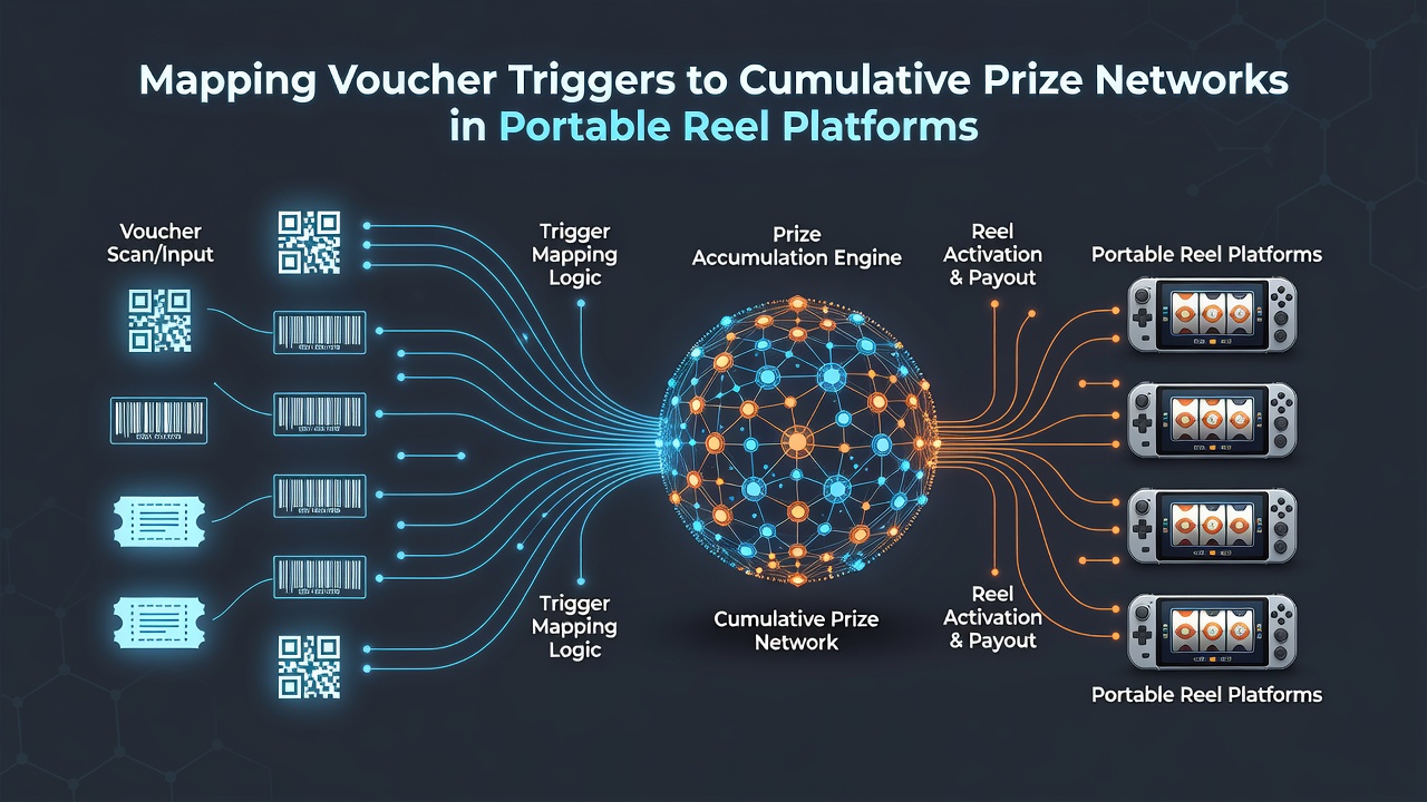 Mobile interface displaying cumulative prize network updates triggered by voucher redemptions