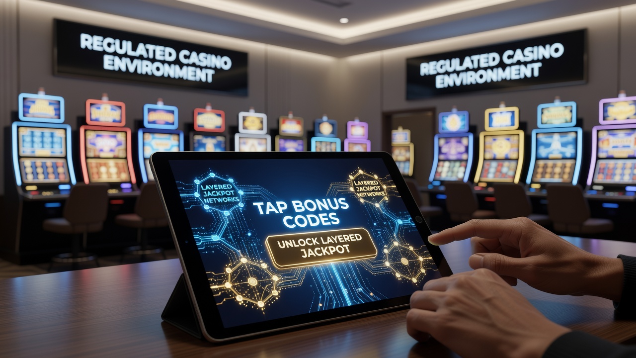 Mobile app interface showing bonus code entry for jackpot access