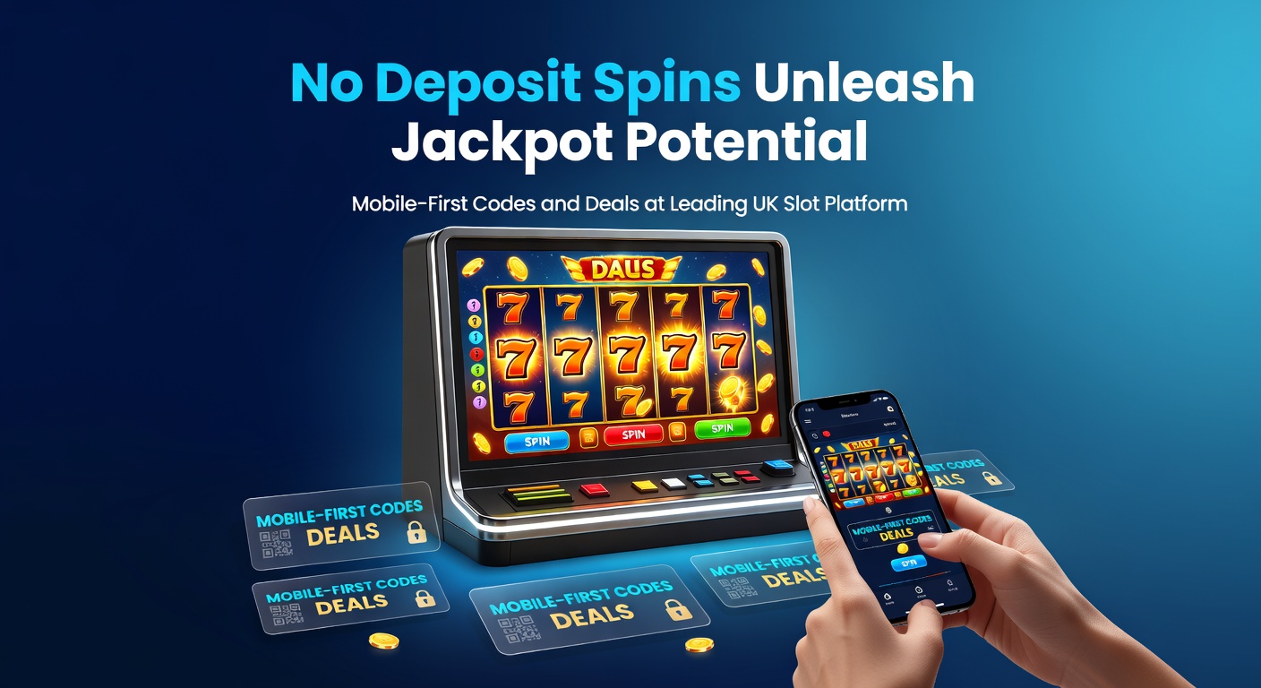 Close-up of a smartphone displaying a no-deposit spin code entry screen with jackpot ticker rising in the background on a UK slot app