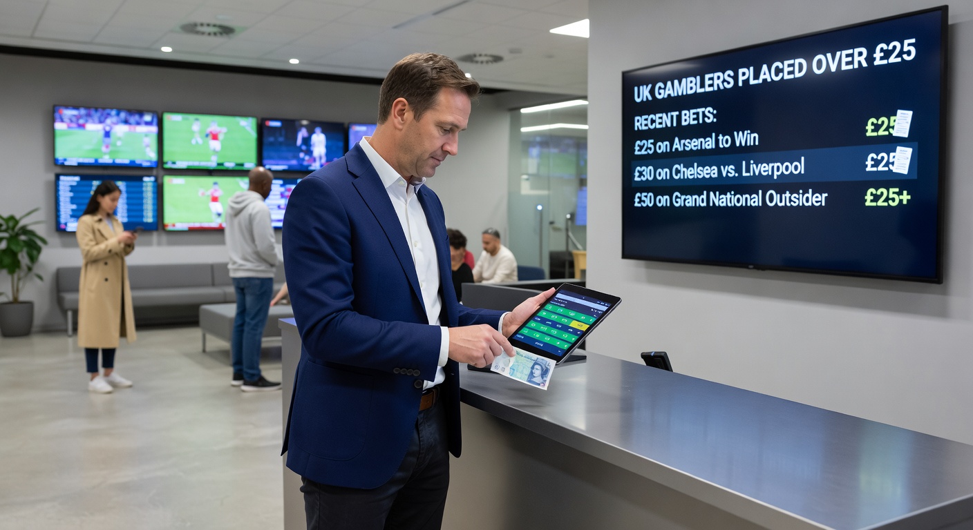 Screenshot of UK online casino lobby showing prominent stake limit displays and bonus restriction notices