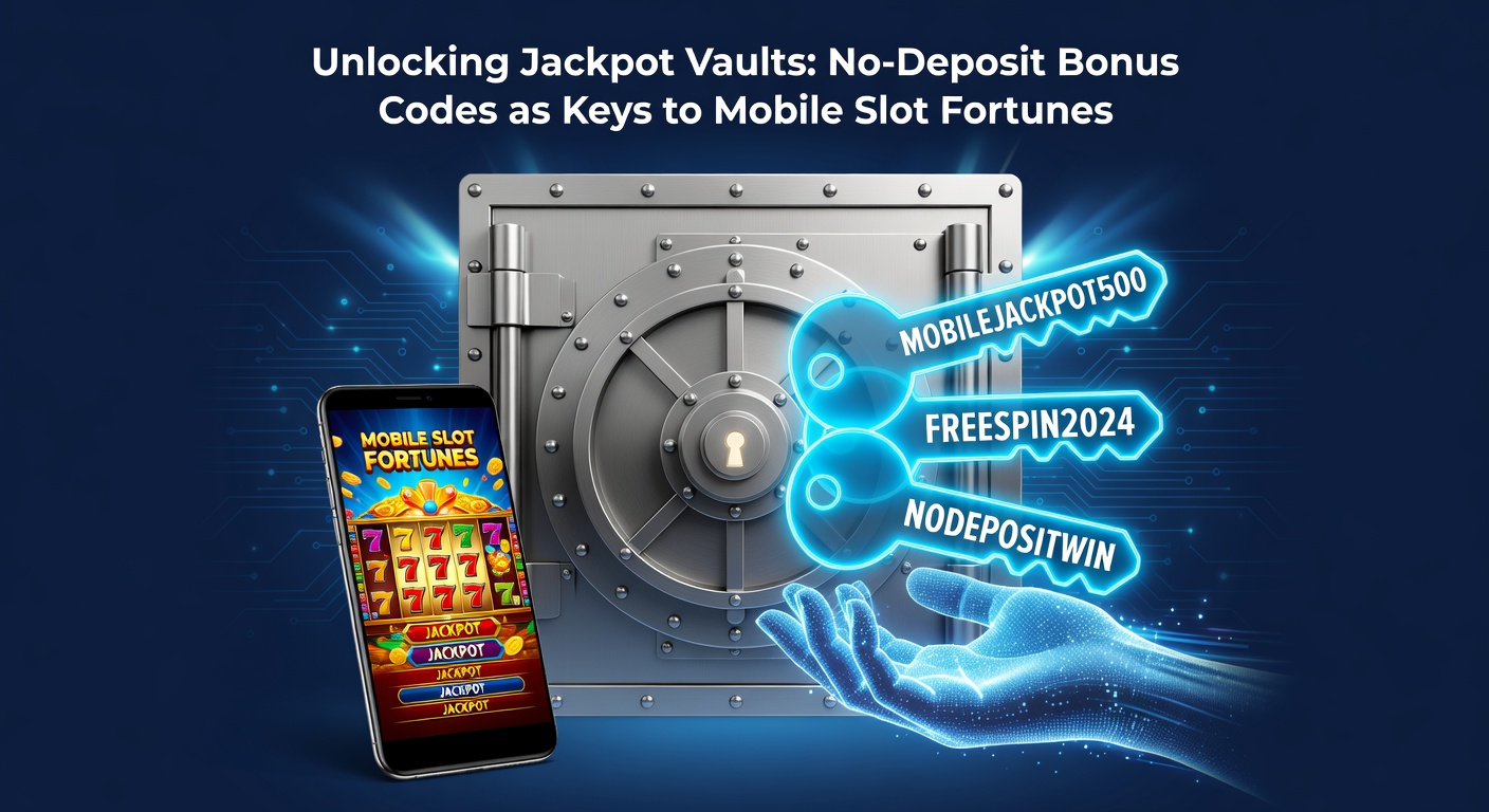 Vibrant mobile slot screen displaying a glowing jackpot vault unlocked by a bonus code, with coins spilling out amid spinning reels